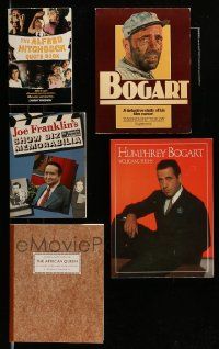 5s261 LOT OF 5 SOFTCOVER MOVIE BOOKS '50s-80s Hitchcock, Bogart, show biz memorabilia & more!