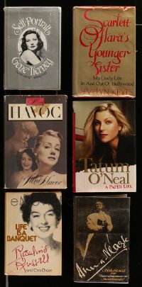 5s260 LOT OF 6 ACTRESS AUTOBIOGRAPHY HARDCOVER BOOKS '70s-00s Gene Tierney, Rosalind Russell+more!