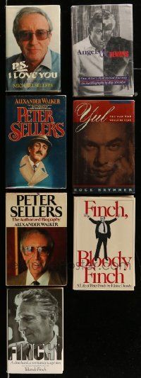 5s257 LOT OF 7 ACTOR BIOGRAPHY HARDCOVER BOOKS '80s-90s Sellers, Finch, Brynner, Stricklyn!