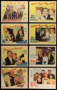 5s239 LOT OF 8 VERONICA LAKE LOBBY CARDS '40s Hold That Blonde, Ramrod, Bring on the Girls!