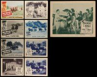 5s237 LOT OF 9 SERIAL LOBBY CARDS '40s-50s James Brothers of Missouri, Nyoka, King of the Congo!
