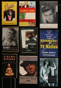 5s249 LOT OF 9 SOFTCOVER MOVIE BOOKS '70s-10s Charlie Chan, Tab Hunter, Tallulah Bankhead & more!