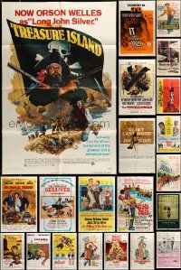 5s136 LOT OF 53 FOLDED ONE-SHEETS '60s-80s great images from a variety of different movies!