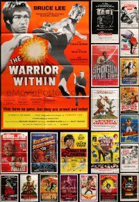 5s160 LOT OF 27 KUNG FU ONE-SHEETS '70s-80s cool images from martial arts movies!