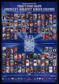 5t873 AFI'S 100 YEARS 100 STARS 27x39 video poster '99 classic posters w/Gilda, Casablanca & more!
