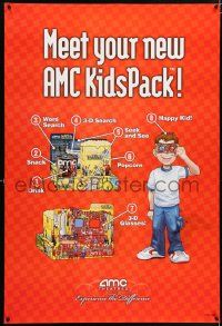 5t571 AMC THEATRES DS 27x40 special '05 cool ad from the movie theater chain, kids pack!