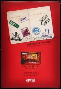 5t570 AMC THEATRES DS 27x40 special '00s cool ad from the movie theater chain, passport!