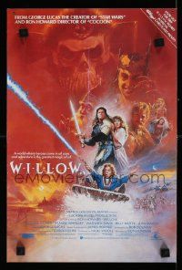 5t563 WILLOW Aust mini poster '87 George Lucas & Ron Howard directed, different Brian Bysouth art!