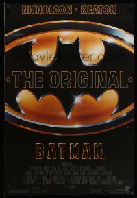 5t779 BATMAN style C 27x40 commercial poster '89 directed by Tim Burton, cool image of Bat logo!