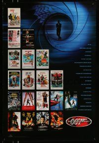 5t361 007 40TH ANNIVERSARY 27x40 commercial poster '02 cool images of most Bond movie one-sheets!