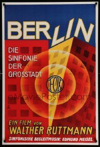 5t783 BERLIN: SYMPHONY OF A GREAT CITY 27x40 German commercial poster '00s wonderful artwork!