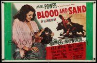 5t786 BLOOD & SAND 23x35 commercial poster '71 Power & Hayworth, Carlos Ruano-Llopis art!