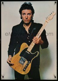 5t390 BRUCE SPRINGSTEEN 25x35 English commercial poster '81 image of the Boss with guitar!