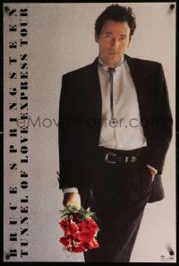 5t389 BRUCE SPRINGSTEEN 24x36 commercial poster '89 the Boss in great outfit holding roses!