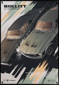 5t788 BULLITT 27x39 Polish commercial poster '15 Yates car chase classic, art by Krzysztof Nowak!