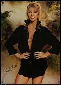5t395 CHERYL LADD 20x28 commercial poster '79 classic sexy image in barely buttoned blouse!