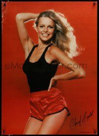 5t394 CHERYL LADD 20x28 commercial poster '77 sexy image in running shorts & tank top!