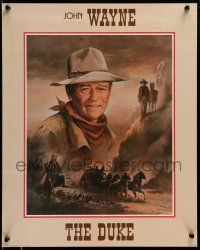 5t407 JOHN WAYNE 16x20 commercial poster '83 great artwork of the Duke in many roles by Parker!