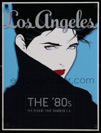 5t409 LOS ANGELES: THE '80s 17x22 commercial poster '14 decade that changed L.A., Patrick Nagel!
