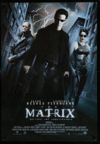 5t836 MATRIX 27x39 French commercial poster '99 Keanu Reeves, Moss, Fishburne, Wachowskis!