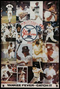 5t415 NEW YORK YANKEES 21x32 commercial poster '78 World Series Champions, catch the fever!