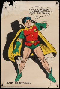 5t426 ROBIN THE BOY WONDER 27x40 commercial poster '66 great art of Batman's sidekick!