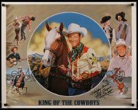 5t428 ROY ROGERS signed 22x28 commercial poster '94 by Paul Wenzel, with facsimile signature!