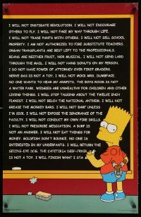 5t850 SIMPSONS 22x34 commercial poster '98 great image of Bart in front of iconic chalkboard!