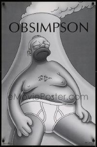 5t851 SIMPSONS 23x35 commercial poster '96 Homer in undies, Obsimpson, Calvin Klein parody!