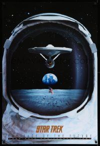 5t434 STAR TREK: THE FACE OF THE FUTURE 27x40 commercial poster '92 Enterprise in astronaut helmet
