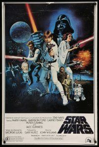 5t857 STAR WARS 24x36 commercial poster '77 Lucas, Tom William Chantrell, Portal Publications!