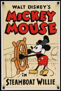 5t860 STEAMBOAT WILLIE 16x24 commercial poster '80s great artwork of Mickey Mouse as captain!