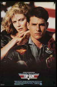 5t863 TOP GUN 24x36 commercial poster '86 cool portrait image of Tom Cruise as Naval Aviator!