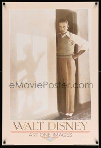 5t868 WALT DISNEY 24x36 commercial poster '86 incredible portrait with Mickey Mouse shadow!