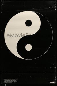 5t441 YIN-YANG 21x32 commercial poster '92 great black and white art of the symbol!
