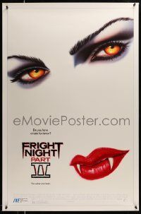 5t902 FRIGHT NIGHT 2 27x41 video poster '89 welcome back, cool horror artwork of vampire!