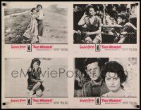 5t480 TWO WOMEN 4 uncut LCs '61 Sophia Loren, Vittorio De Sica, suddenly love becomes lust!