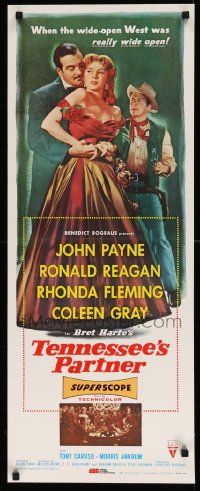 5t995 TENNESSEE'S PARTNER REPRO insert '81 art of Ronald Reagan & sexy Rhonda Fleming!
