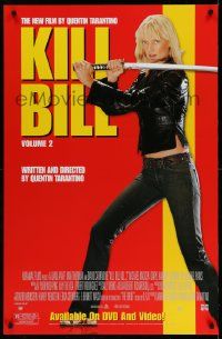 5t922 KILL BILL: VOL. 2 26x40 video poster '04 sexy Uma Thurman with katana, Tarantino!