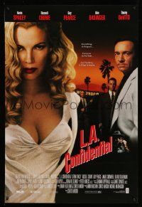 5t923 L.A. CONFIDENTIAL 27x40 video poster '97 Kevin Spacey, Russell Crowe, DeVito, Kim Basinger