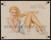 5t087 ALBERTO VARGAS magazine centerfold '44 V Mail for a Soldier, wonderful sexy pin-up art!