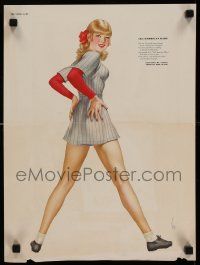 5t085 ALBERTO VARGAS magazine centerfold '40s All-American Babe, wonderful sexy pin-up art!
