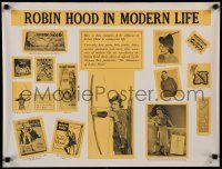 5t455 ADVENTURES OF ROBIN HOOD set of 8 19x25 educational posters '38 lots of images, ultra rare!