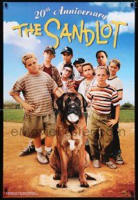 5t947 SANDLOT 27x40 video poster R13 great image of best buddies on baseball field!