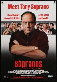 5t955 SOPRANOS TV 27x39 video poster '99 James Gandolfini as Tony Soprano, Steve Van Zandt!