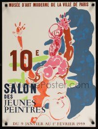 5t250 10E SALON DES JUENES PEINTRES 19x26 French museum/art exhibition '59 Paul Rebeyrolle!