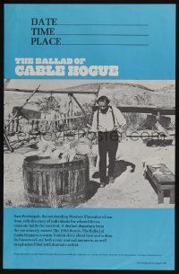 5t645 BALLAD OF CABLE HOGUE 14x21 college special '70 Robards & sexy Stella Stevens in wash tub!