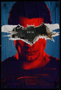 5t546 BATMAN V SUPERMAN mini poster '16 cool close up of Henry Cavill in title role under symbol!