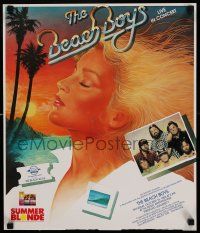 5t164 BEACH BOYS 18x21 music poster '83 cool art of sexy blonde woman!
