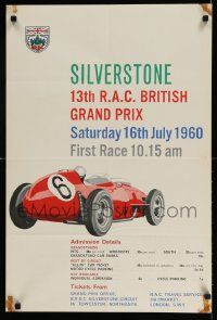 5t314 BRITISH GRAND PRIX 20x30 English special '60 13th R.AS.C., Formula One race car!